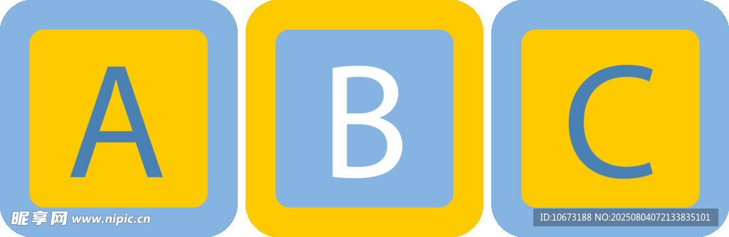 彩色ABC字母图标