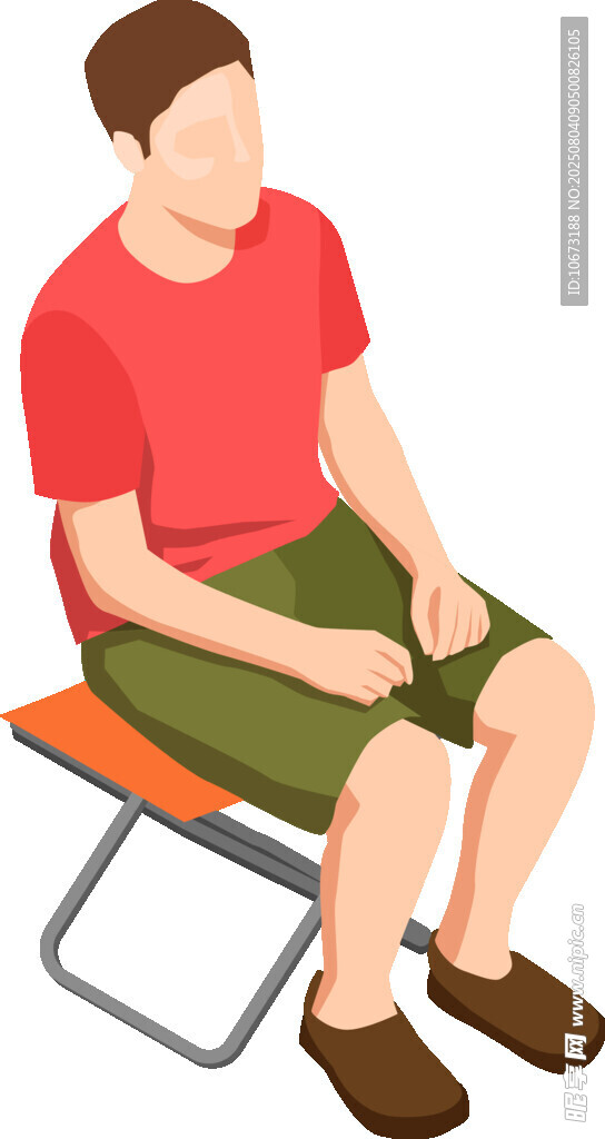 坐着的红衣男子
