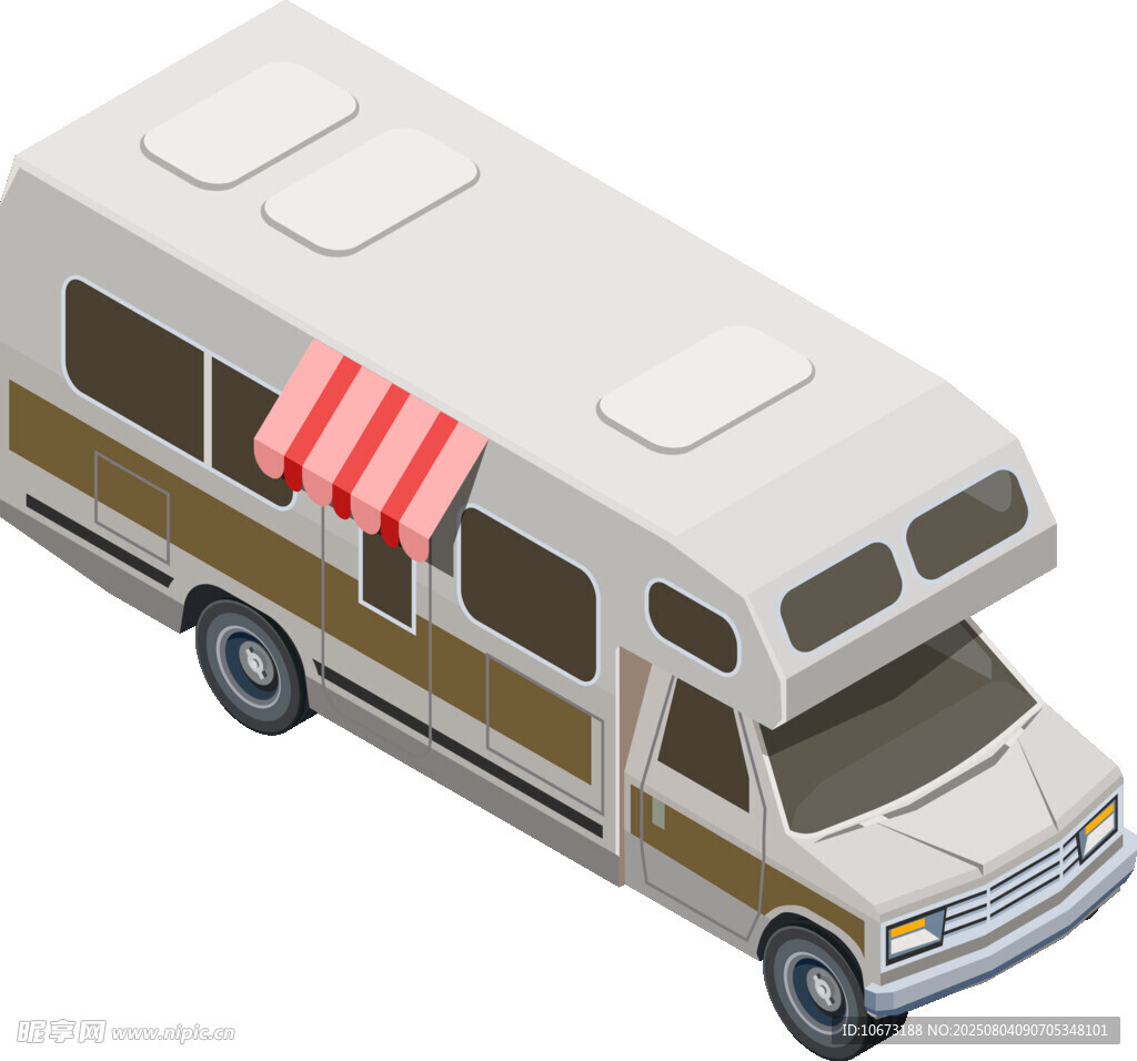 复古风格露营车3D模型