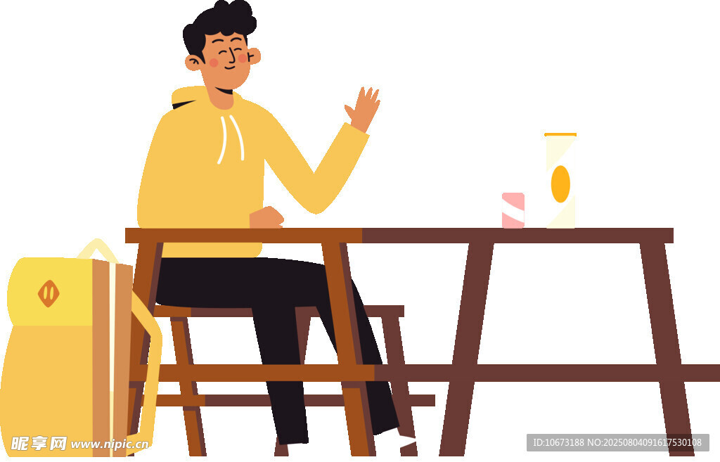 男子桌边惬意举杯畅饮
