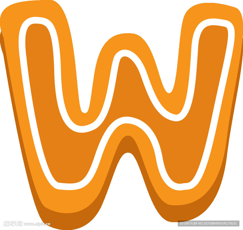 橙色W字母图标
