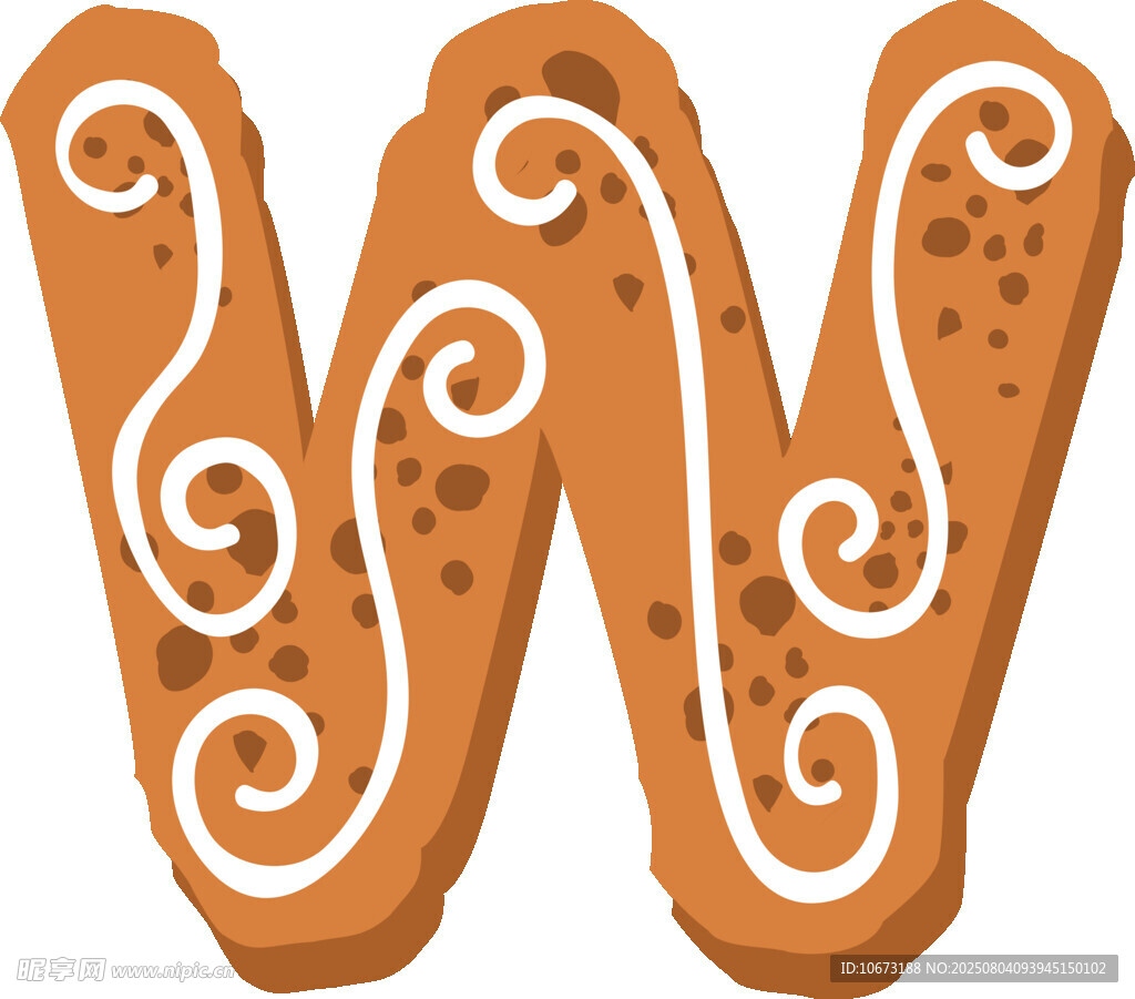 饼干字母W