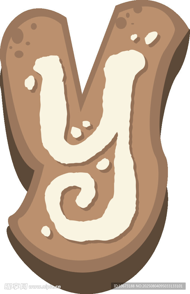 卡通风格字母y