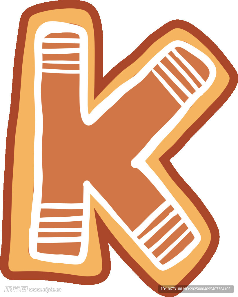 卡通风格字母K