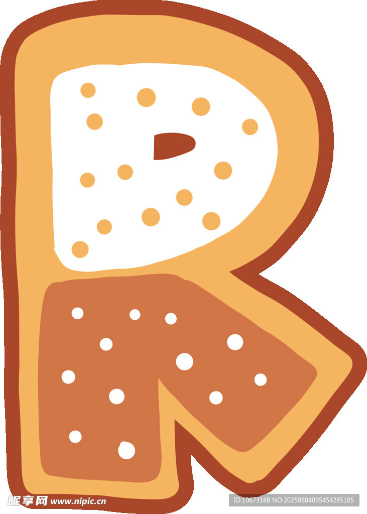 饼干风格字母R