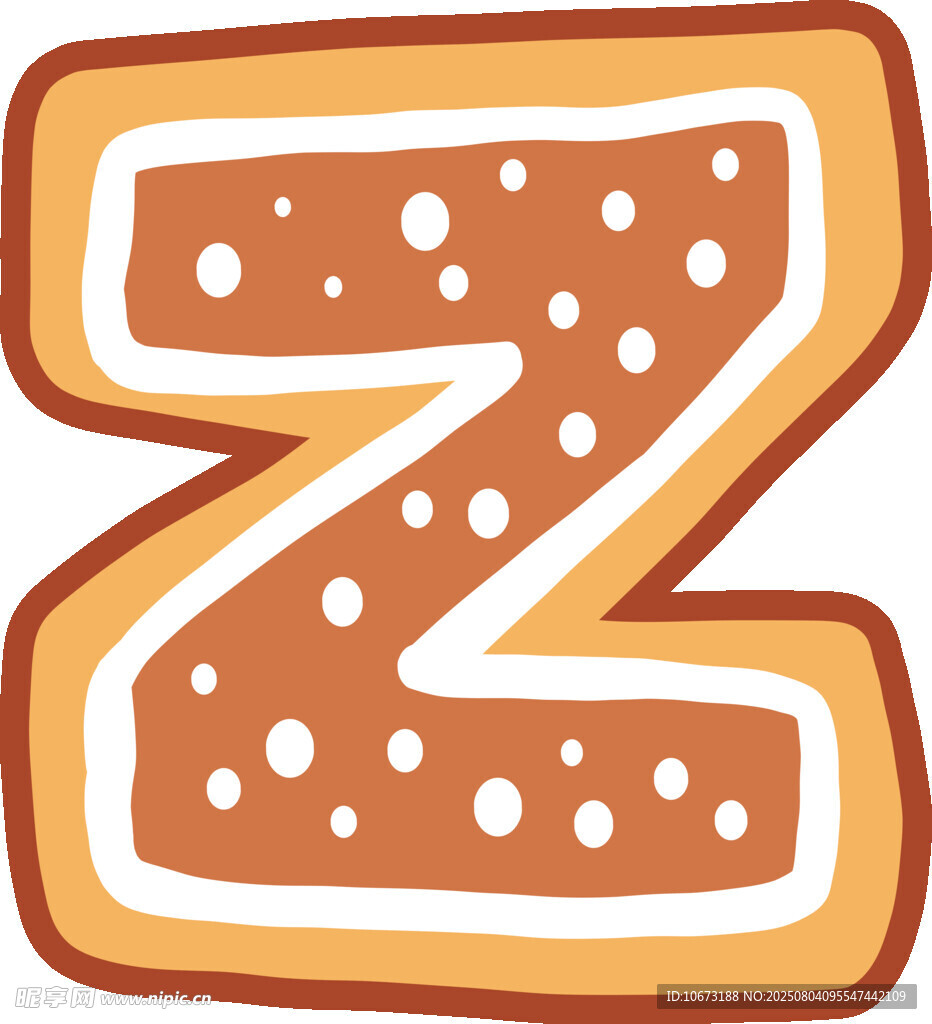 姜饼风格字母Z图案