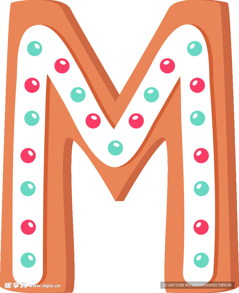 装饰糖果字母M