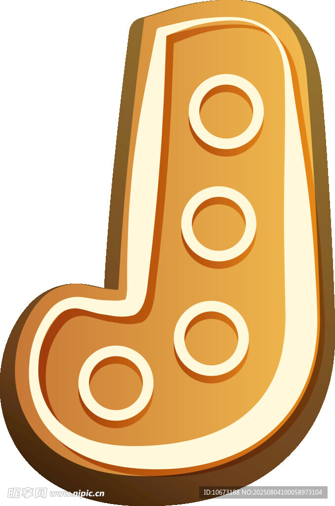 金色立体字母J图标