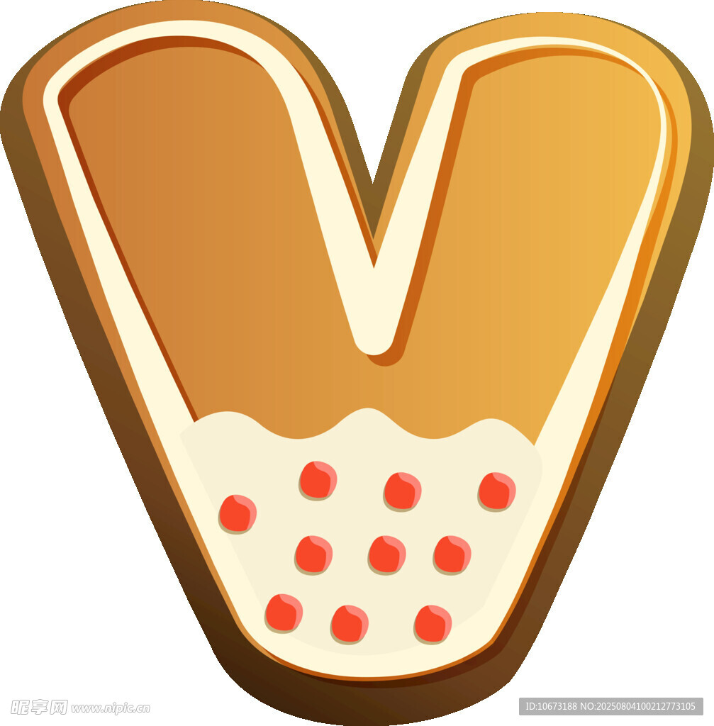 V形姜饼图标