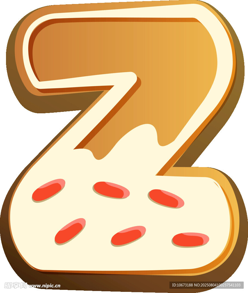 姜饼风格字母Z甜点