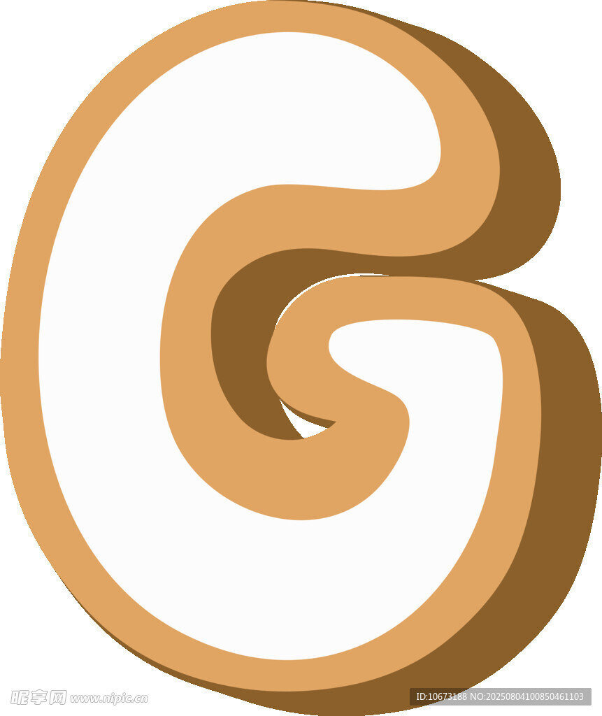 立体风格字母G图标