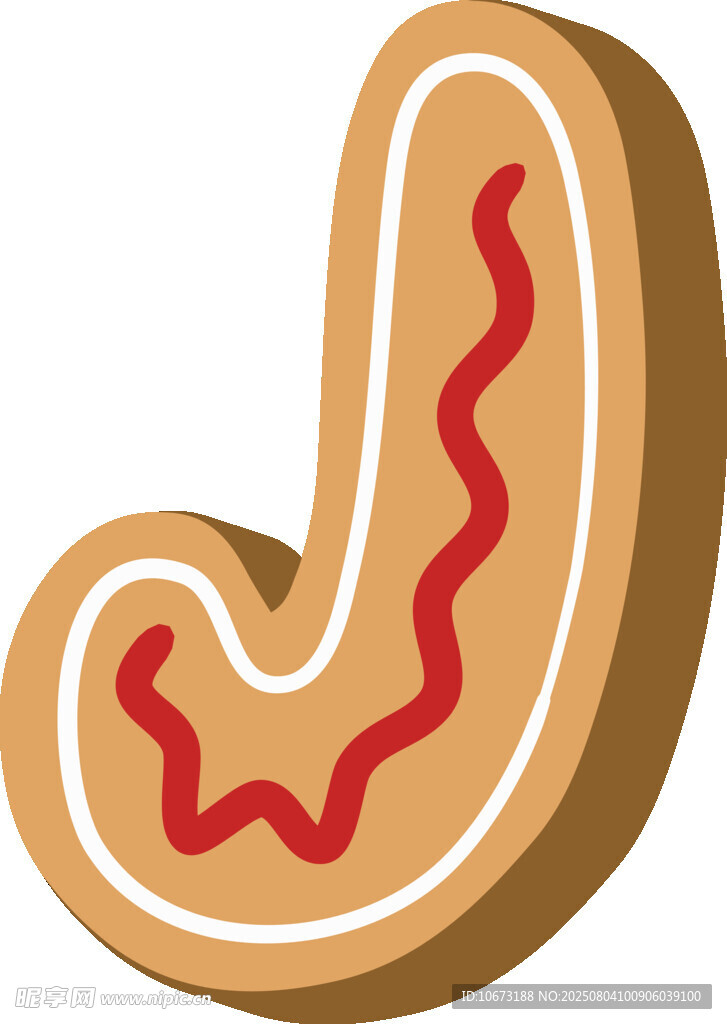 姜饼字母J