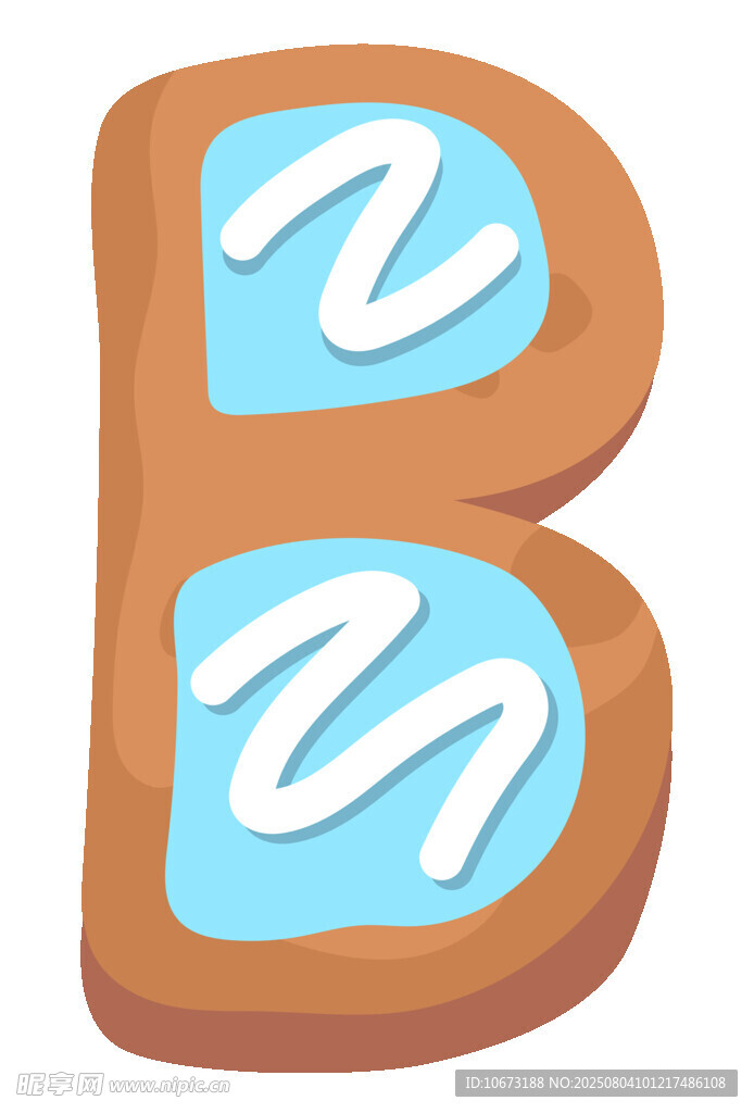 姜饼风格字母B