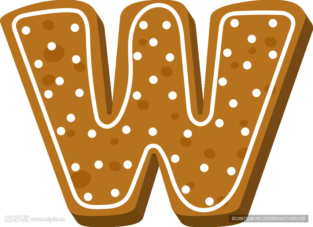 姜饼字母W