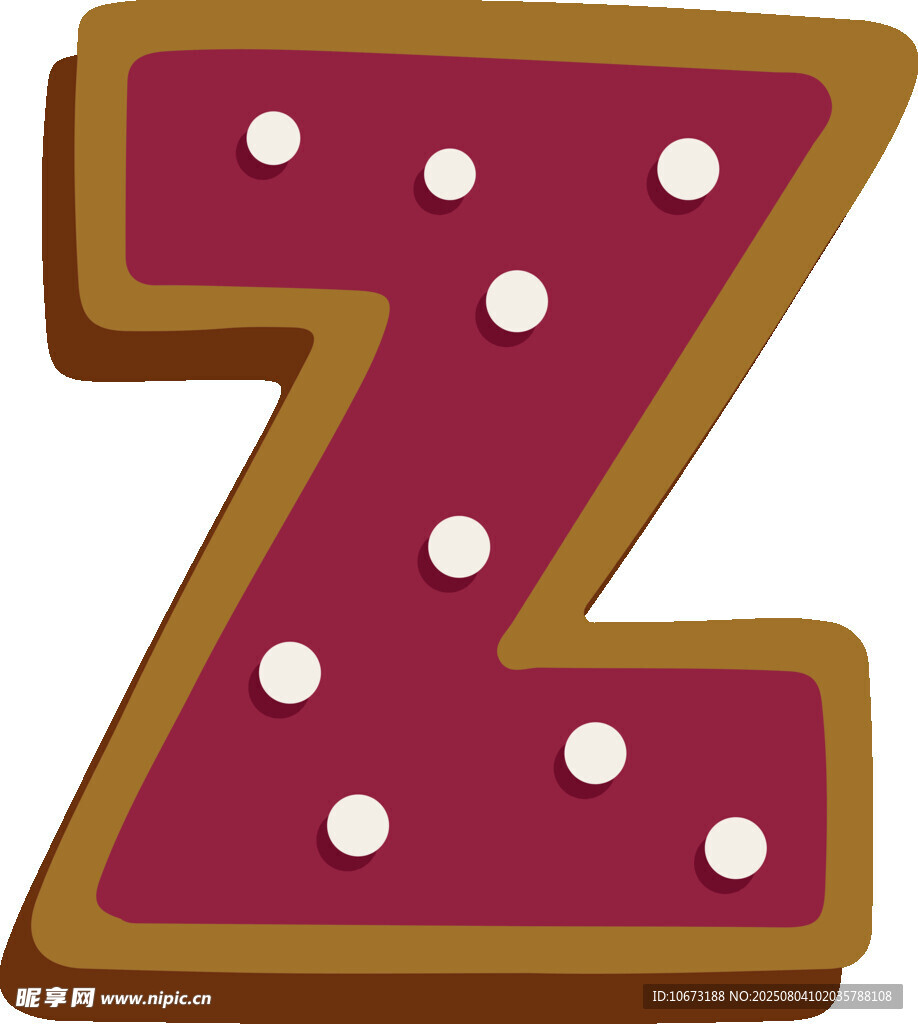 紫色带点字母Z饼干