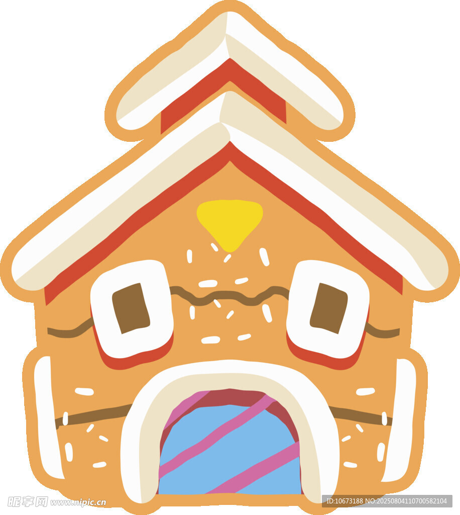 可爱卡通姜饼屋造型