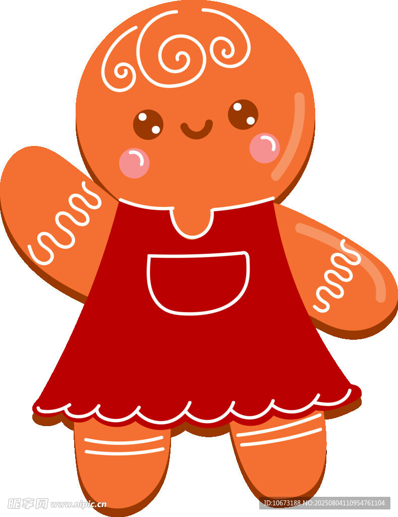 可爱姜饼人女孩