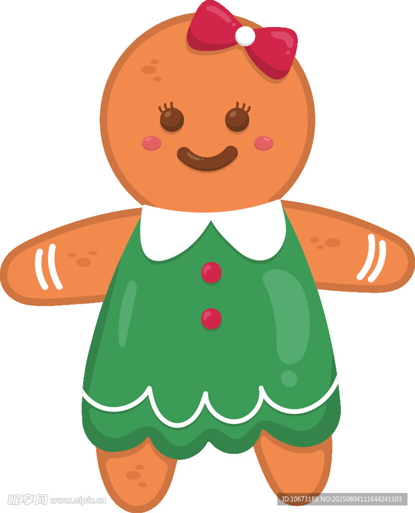 可爱姜饼女孩形象