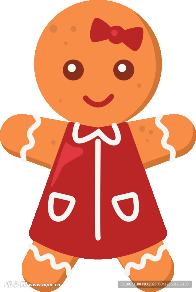 可爱姜饼女孩形象