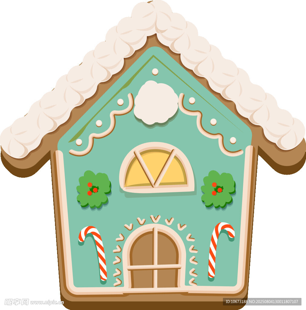 可爱姜饼小屋造型饼干