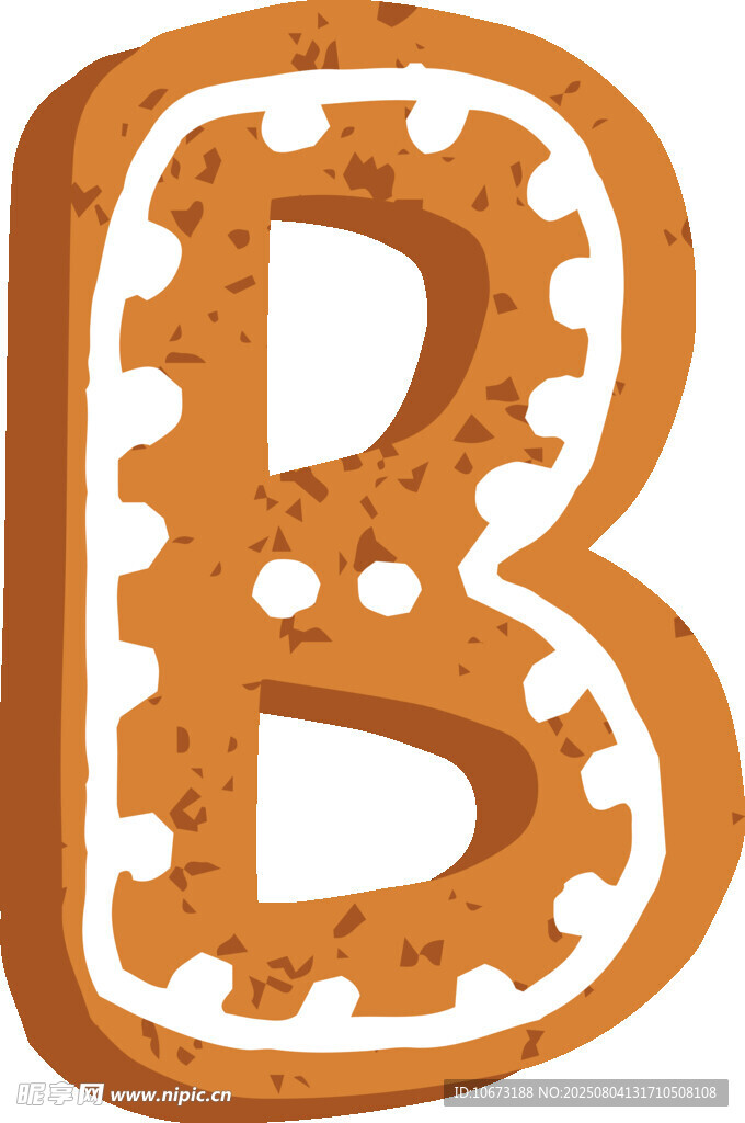 姜饼风格字母B