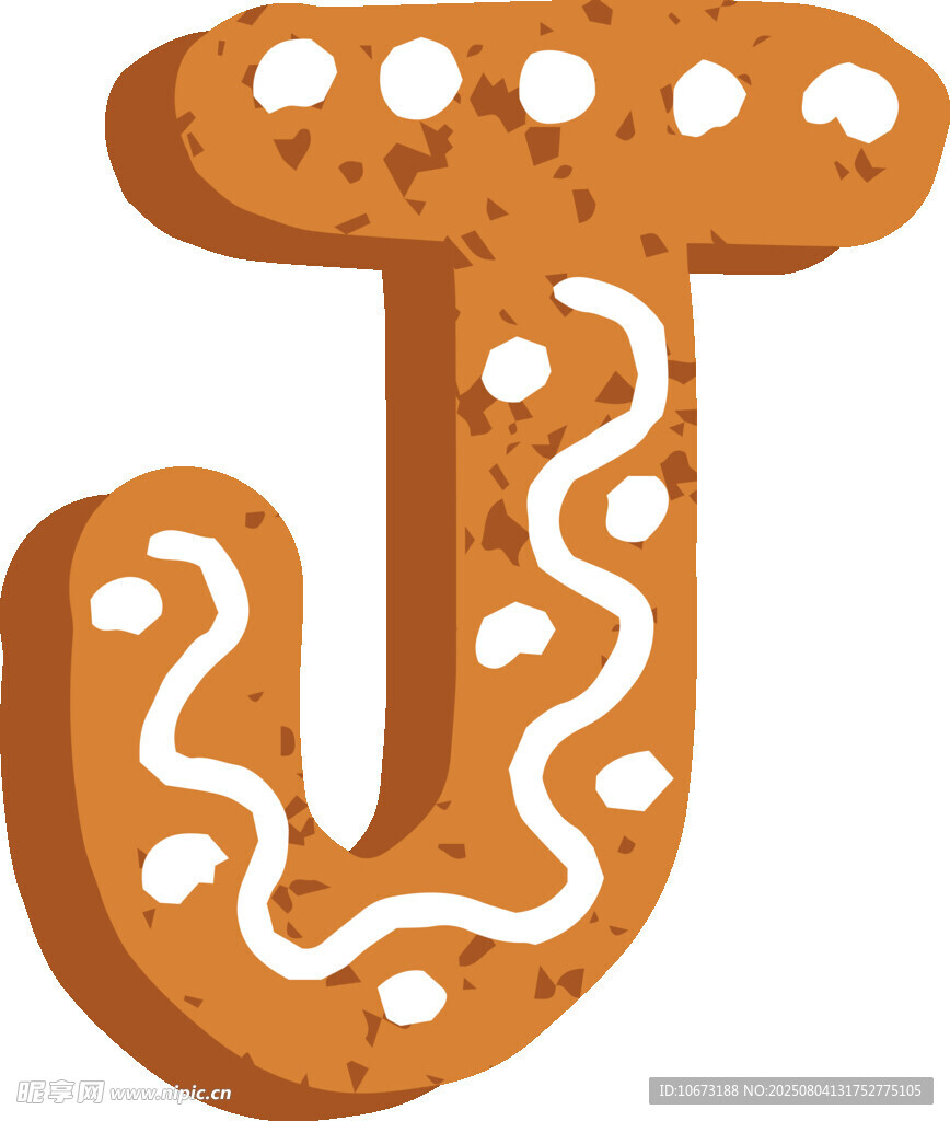 姜饼字母J