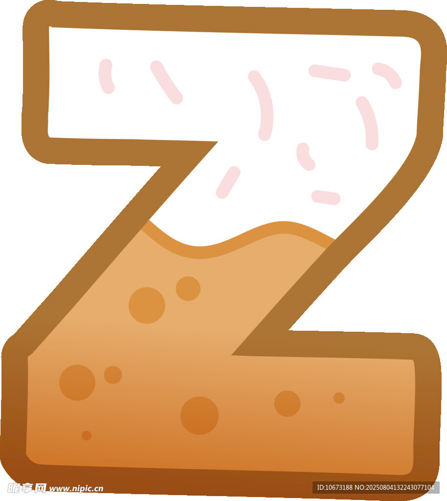 字母Z造型的美味甜点