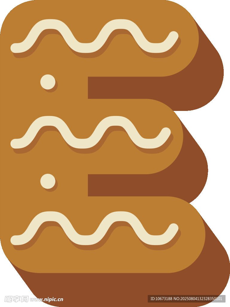 姜饼字母E