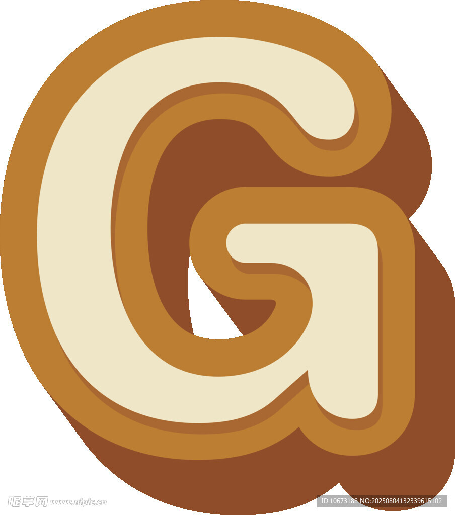 卡通风格字母G图标