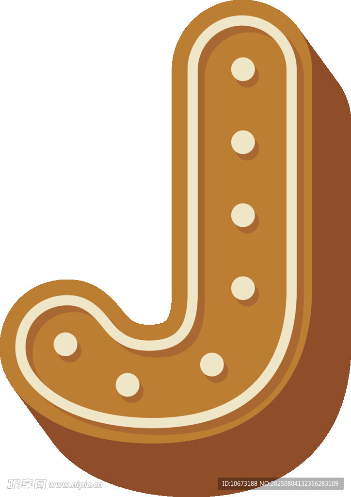 姜饼字母J