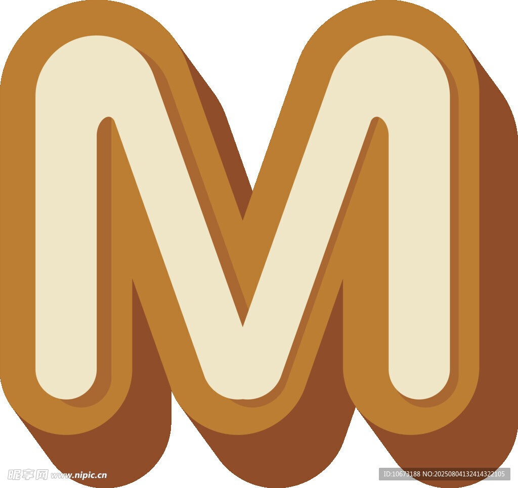 卡通风格字母M图标