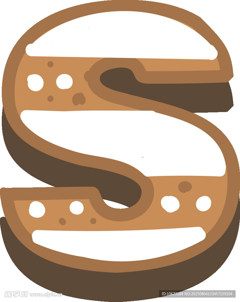 立体字母S设计元素
