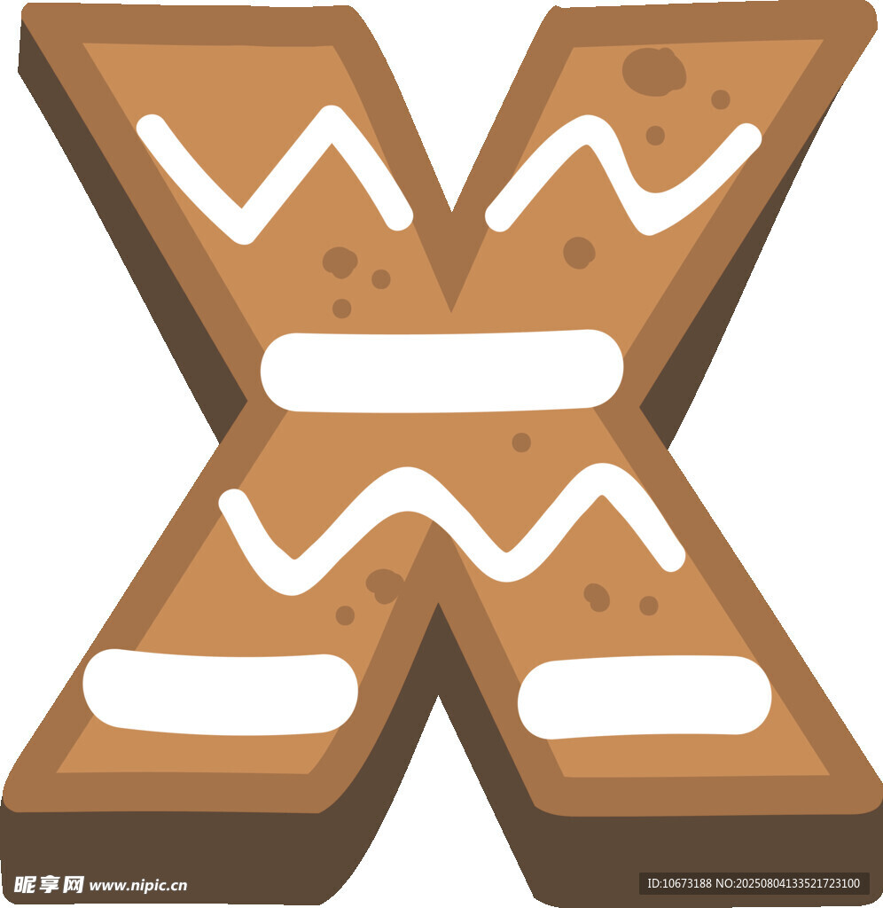 姜饼字母X