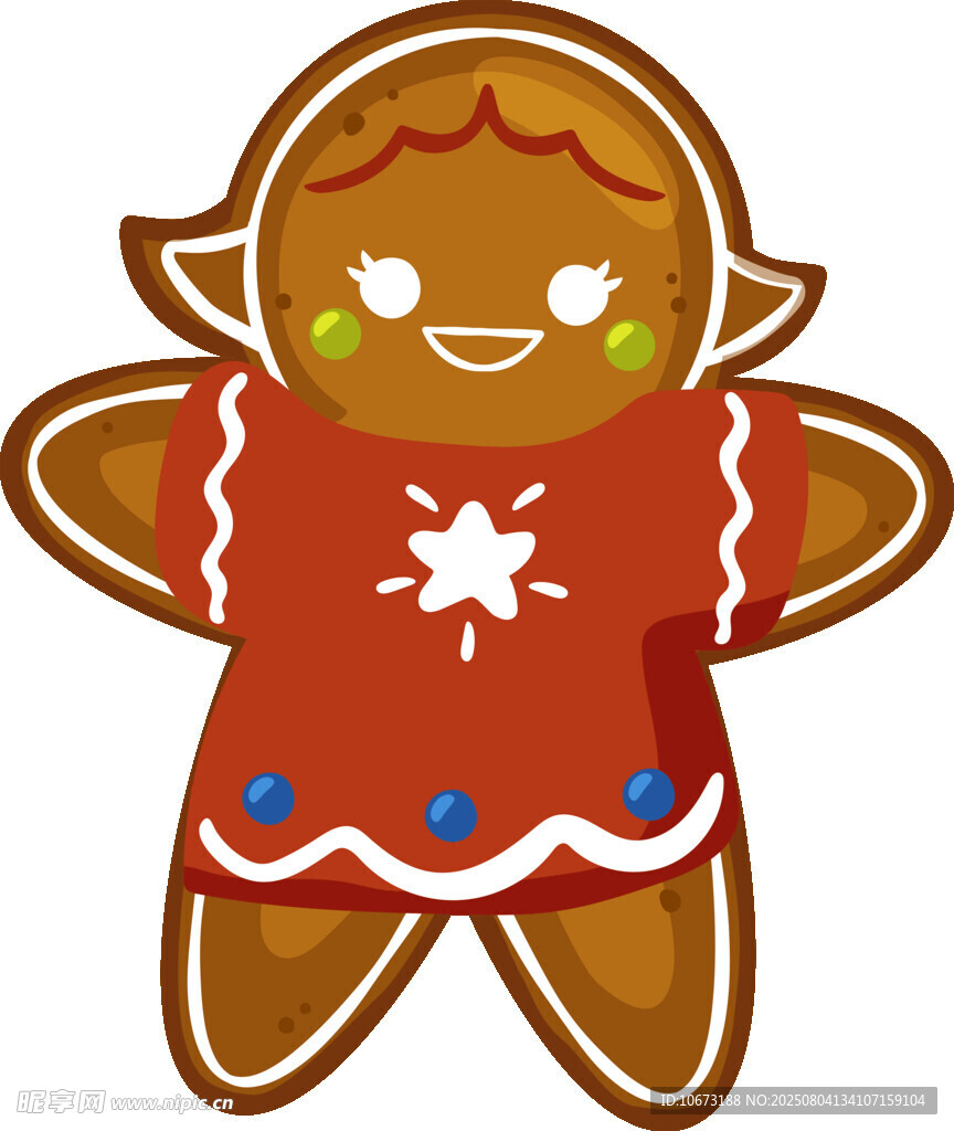 可爱姜饼人形象