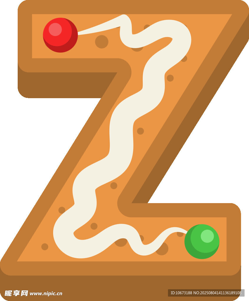 装饰饼干字母Z