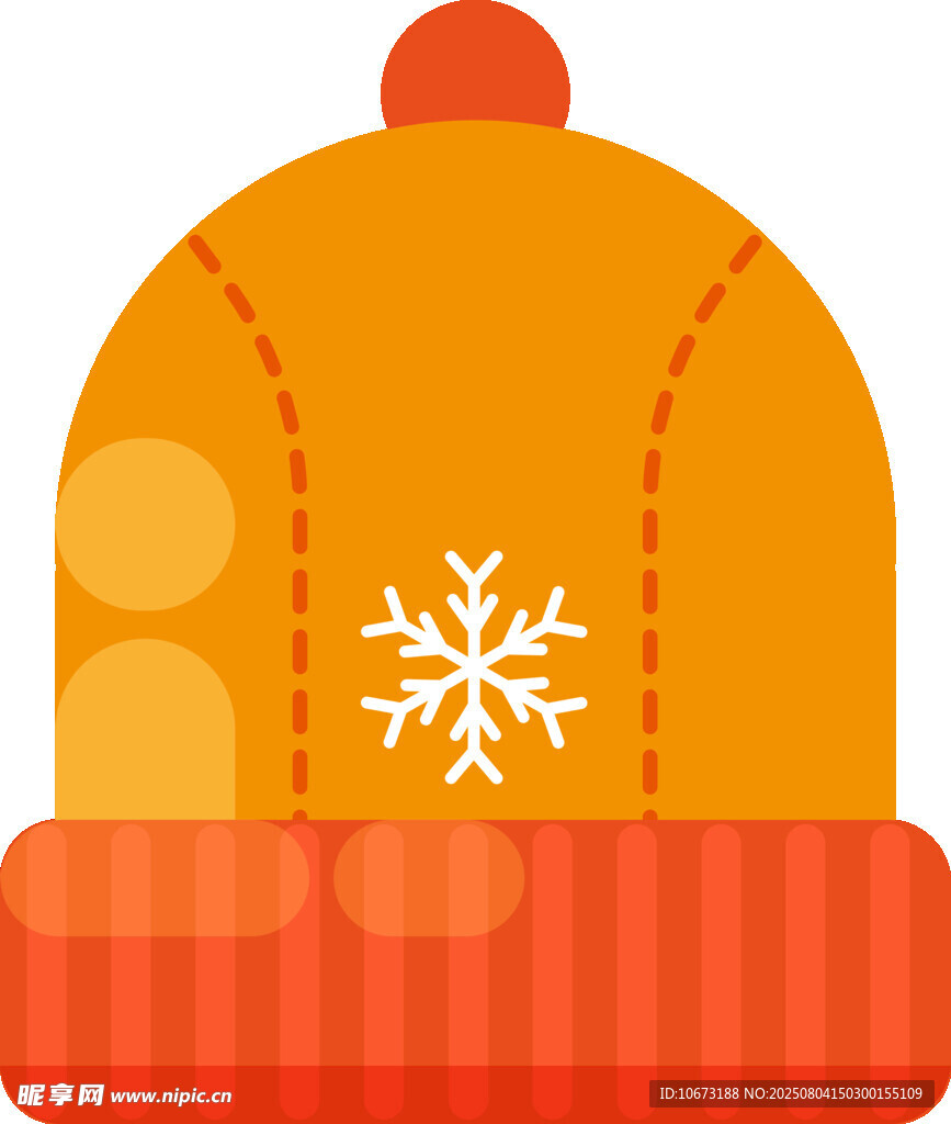 冬季雪花图案针织帽