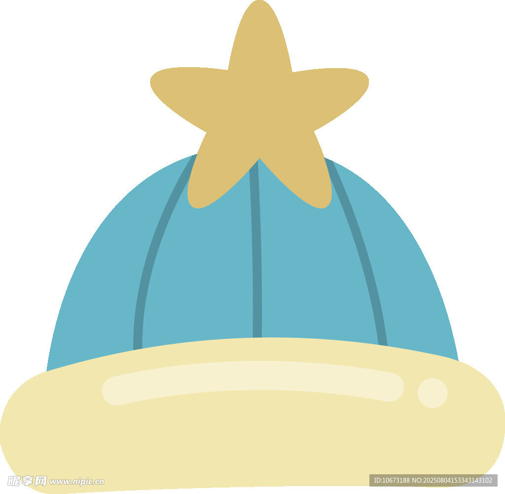 蓝色星星装饰婴儿帽