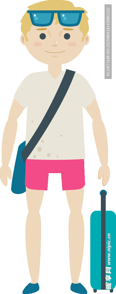 男孩准备开启旅行