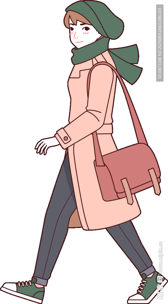 冬日时尚出行女子