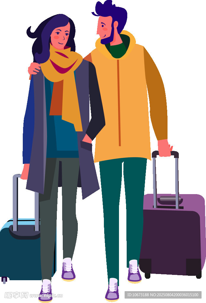 情侣出行携手共赴新旅程