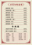 菜单粉面馆