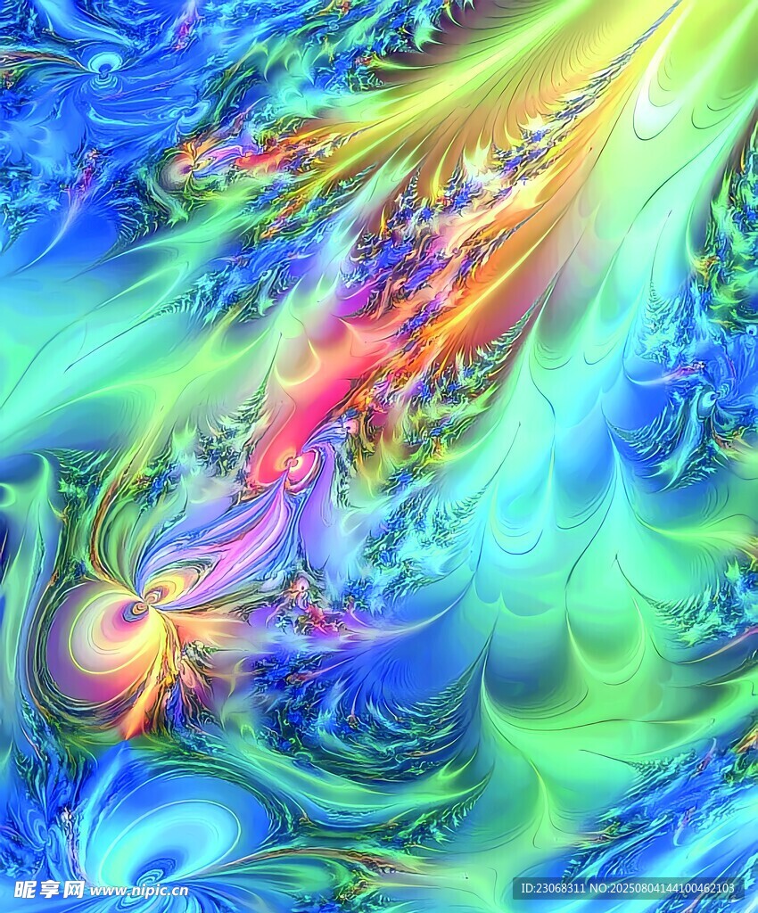 梦幻炫彩流体艺术画面