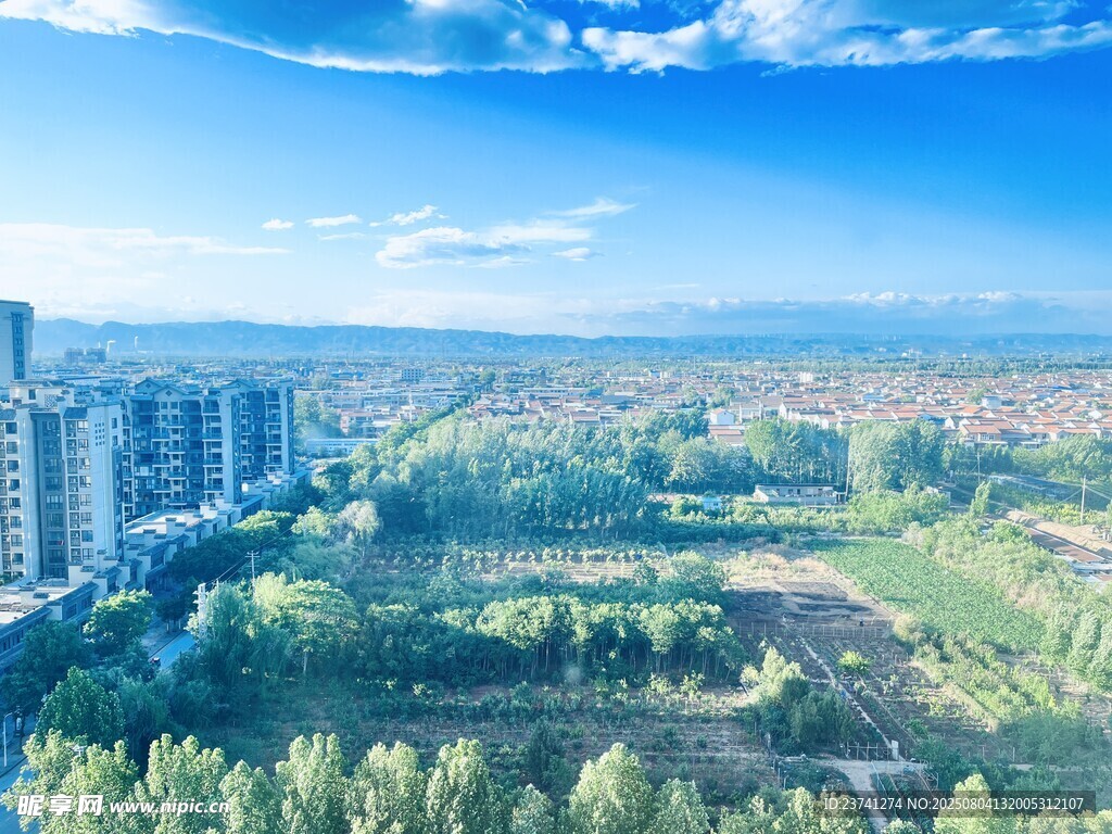 城市绿地与高楼景观