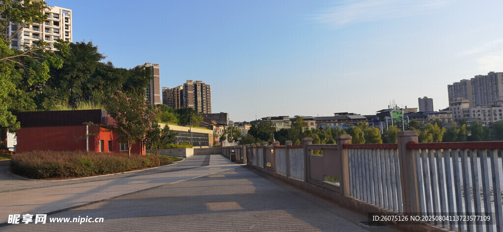 河畔城市风光
