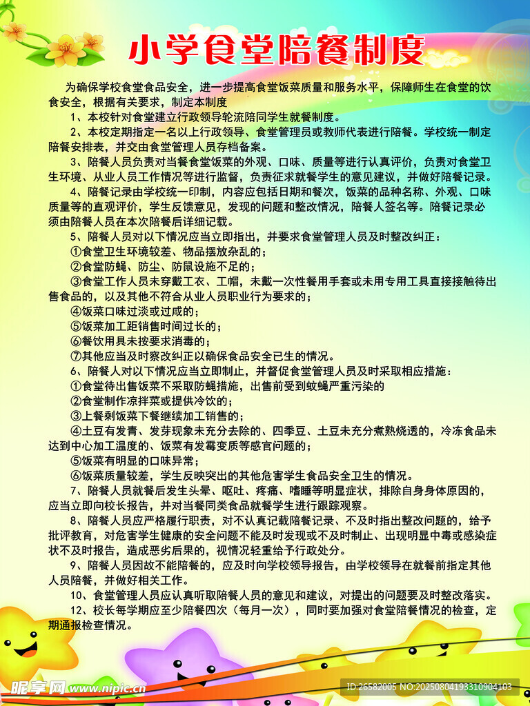 小学日常管理制度展示