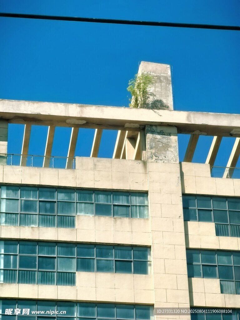 现代风格建筑外观一角