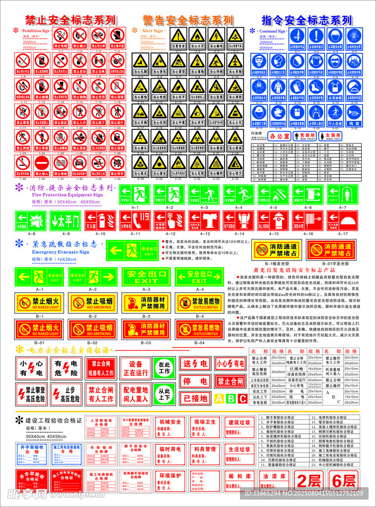 禁止警示提示标识