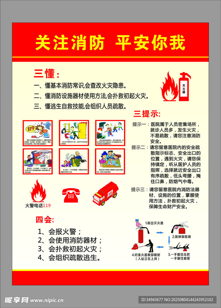消防安全知识宣传海报
