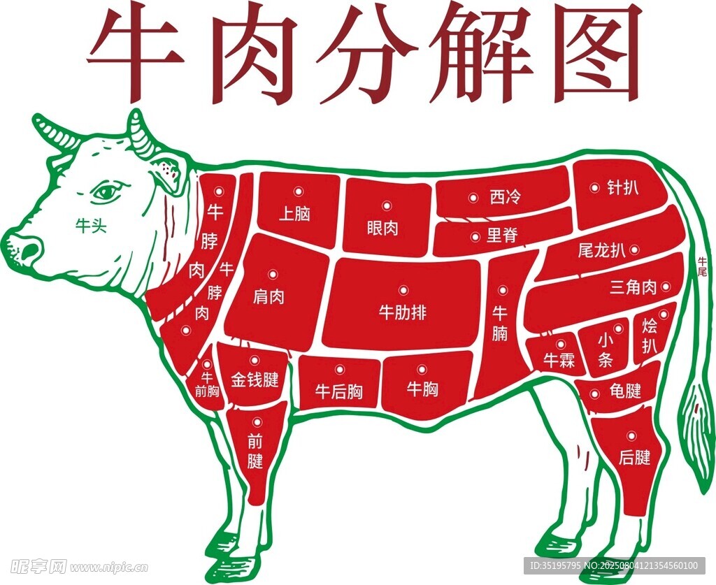 牛肉分割图