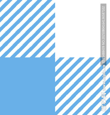 蓝白条纹拼接几何图案